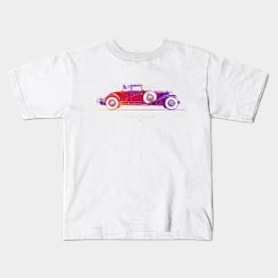 Cord L-29 Cabriolet 1931 - Colorful Watercolor Kids T-Shirt